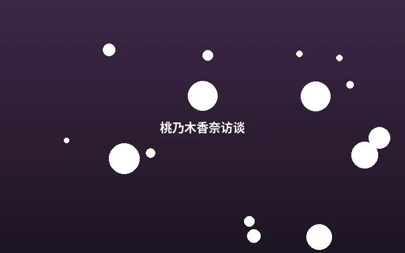 桃乃木香奈独家专访访谈画面